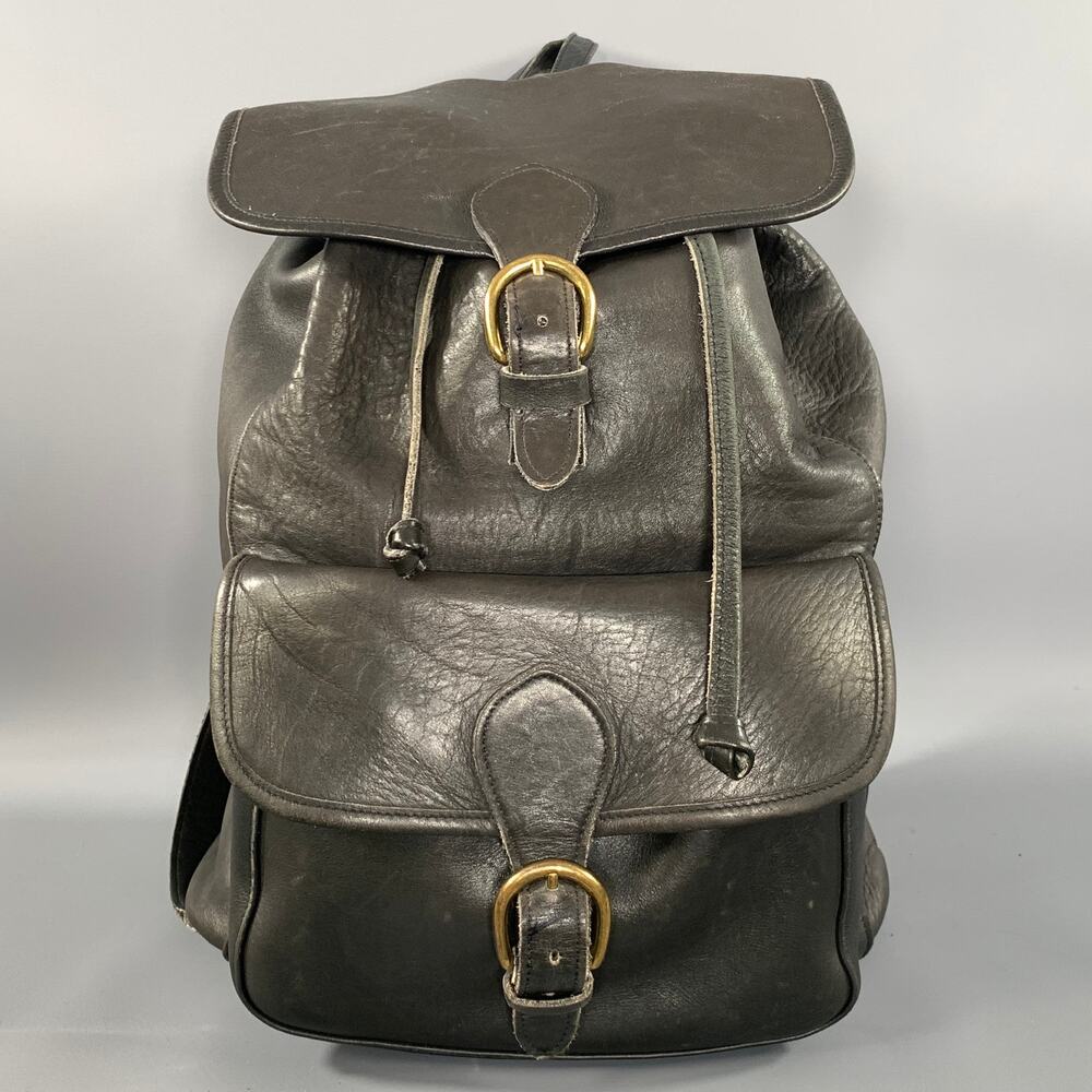 LAURA IN USA Size One Size Black Crackled Leather Backpack